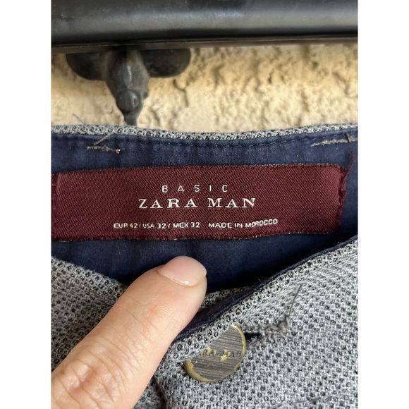 Zara Men’s Dress Pants - Size 32 - Gray - Picture 9 of 9